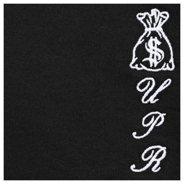 Supreme God Over Money Zip Up Hooded Sweatshirt Black