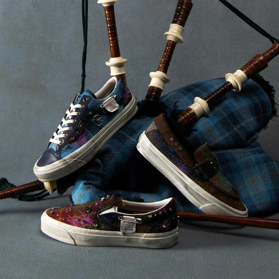 VN000E8VBIP Harris Tweed Ã Vans Premium Old Skool 36 "Tweed Navy Blue" (Men's)
