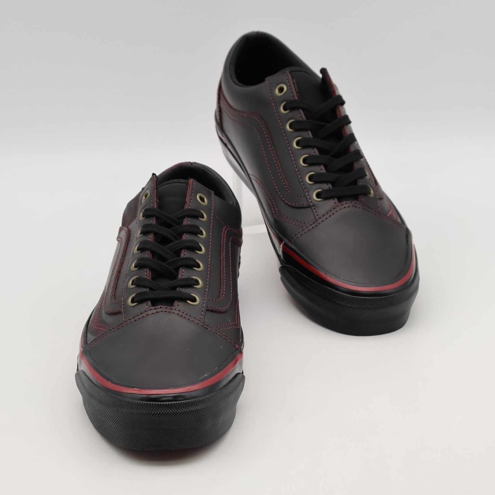 VN000EDAKRK Vans Premium Old Skool Leather Dark Red Black Tania Cruz (Men's)
