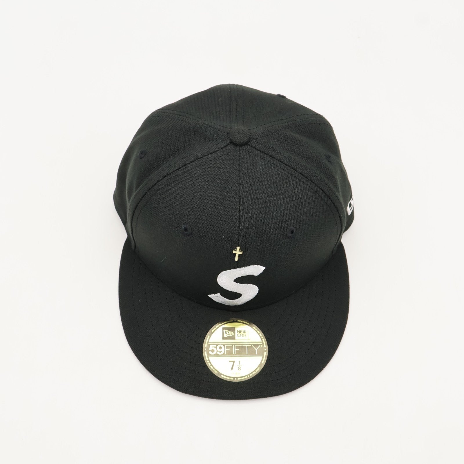 Supreme Gold Cross S Logo New Era Black