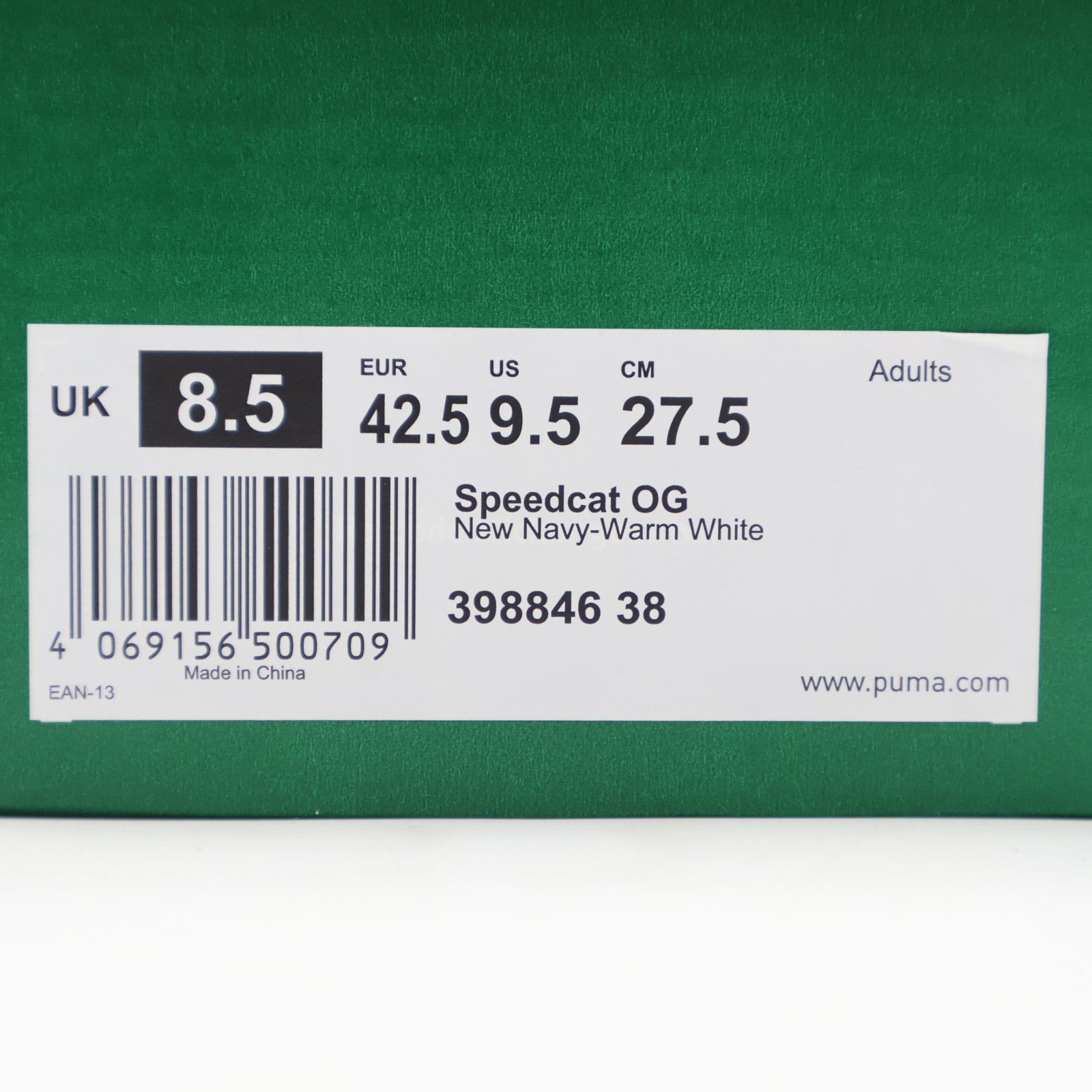398846-38 Puma Speedcat OG New Navy Warm White (Men's)