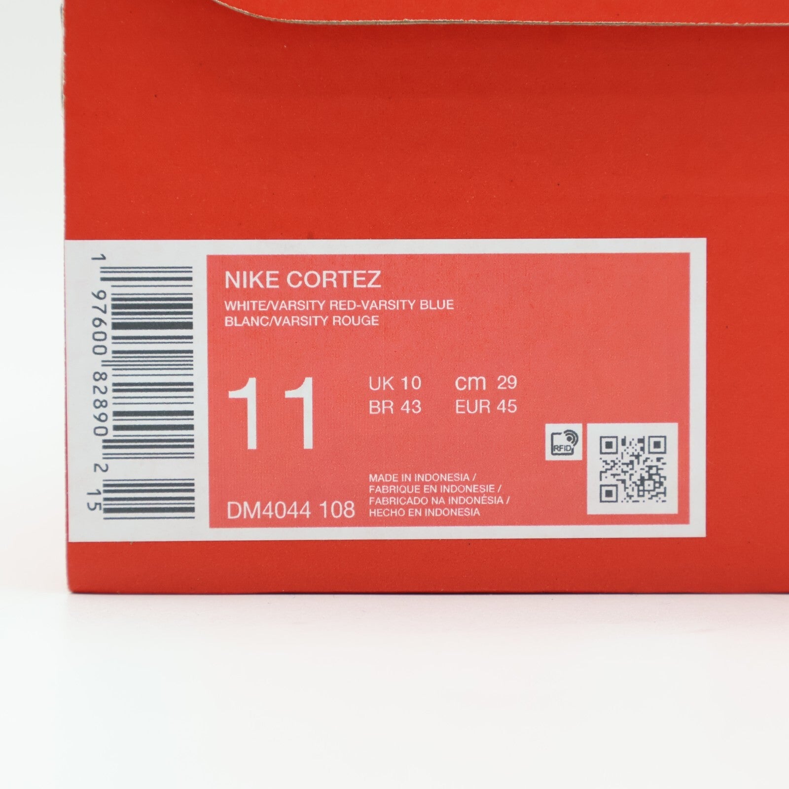 DM4044-108 Nike Cortez Forrest Gump White Varsity Red Blue (Men's)