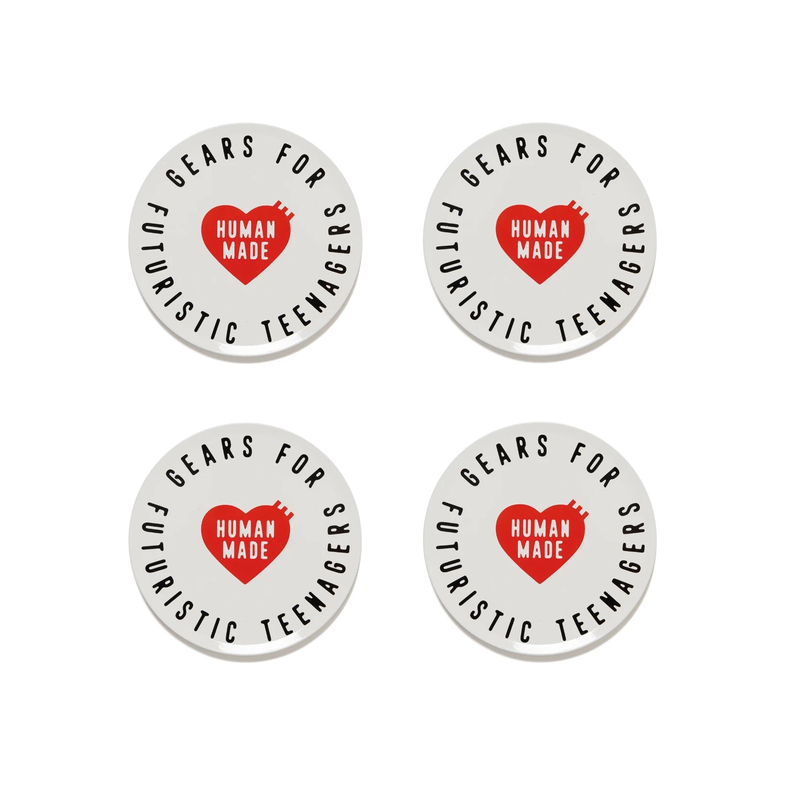 HUMAN MADE Heart Coaster Set White