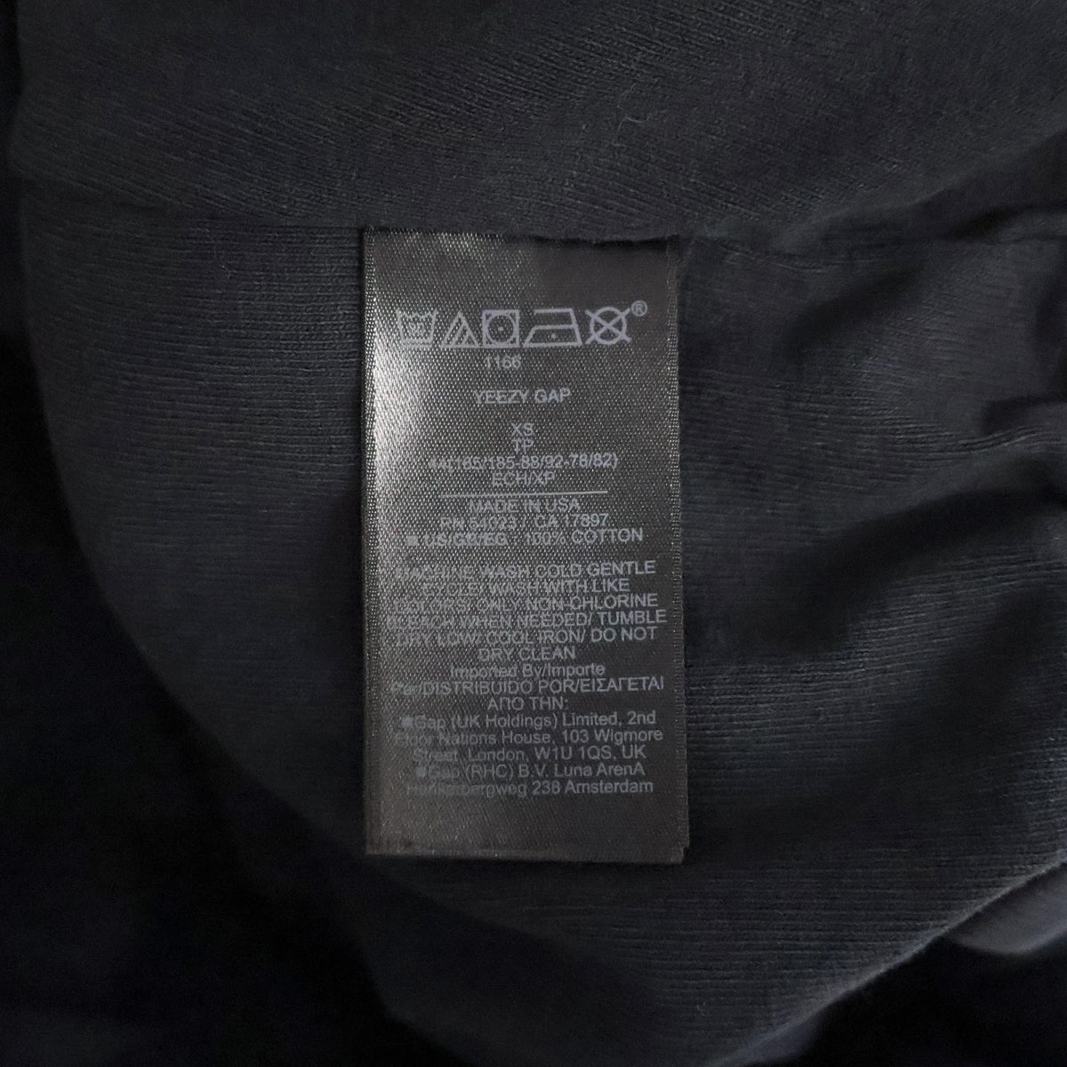 YEEZY GAP Dove Hoodie Washed Black