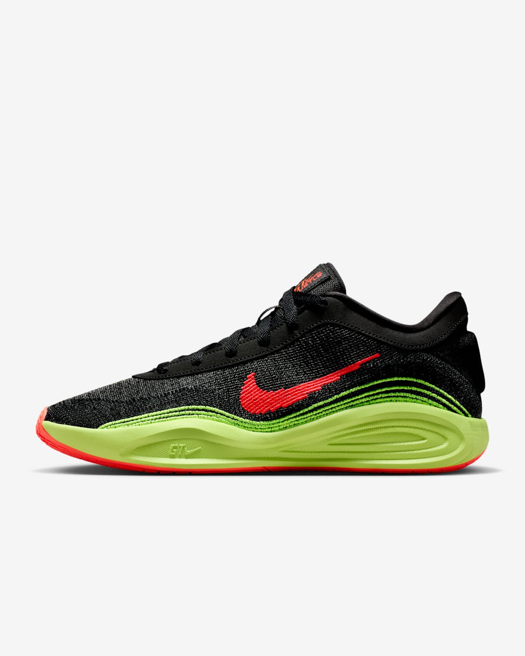 FJ7808-007 Nike GT Hustle Academy Black Volt Bright Crimson (Men's)
