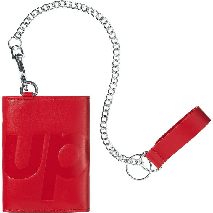 Supreme Leather Chain Wallet (25FW) Red