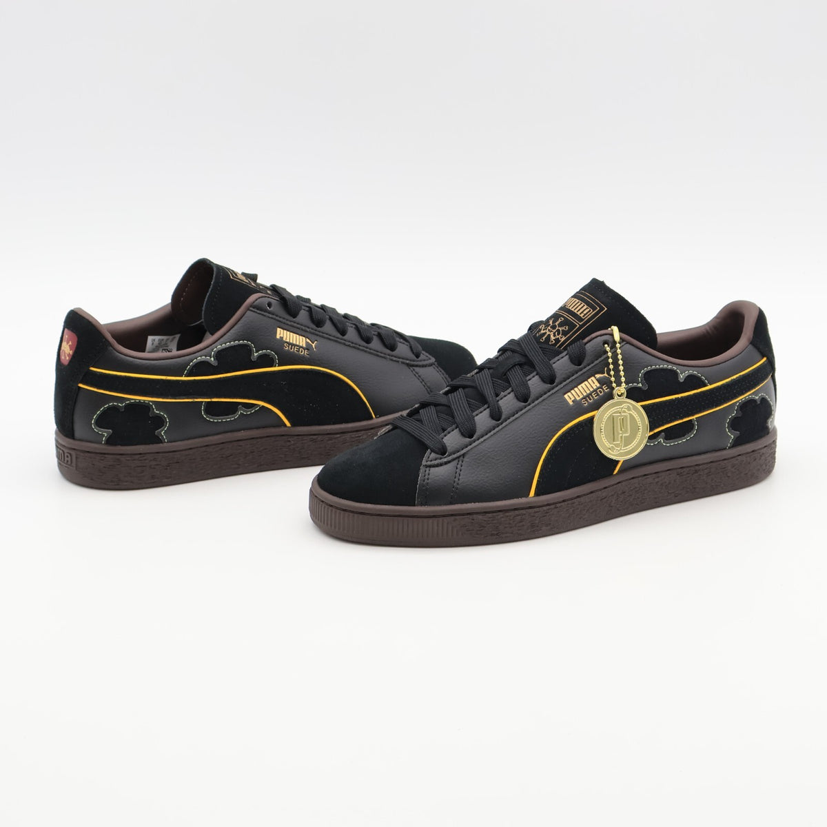 396525-01 ONE PIECE Puma Suede Blackbeard Puma Black Dark Chocolate (Men's)