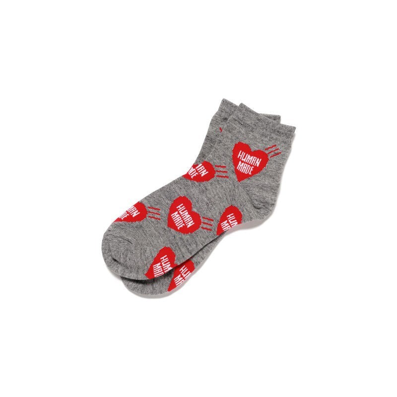 HUMAN MADE Heart Short Socks Gray
