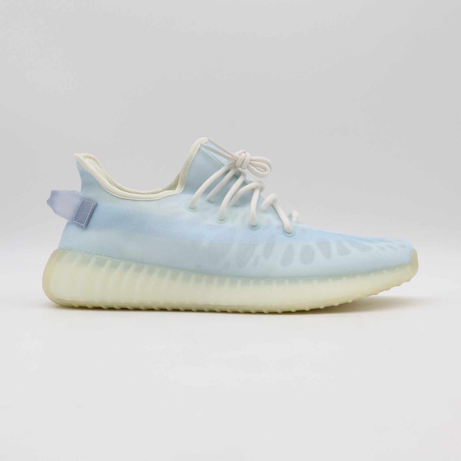 GW2869 Adidas Yeezy Boost 350 V2 Mono Ice Light Crystal Blue White Beige Aqua