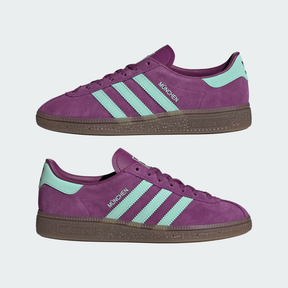 JS3995 adidas Originals Munchen Rich Mauve Clear Mint Gum (Men's)