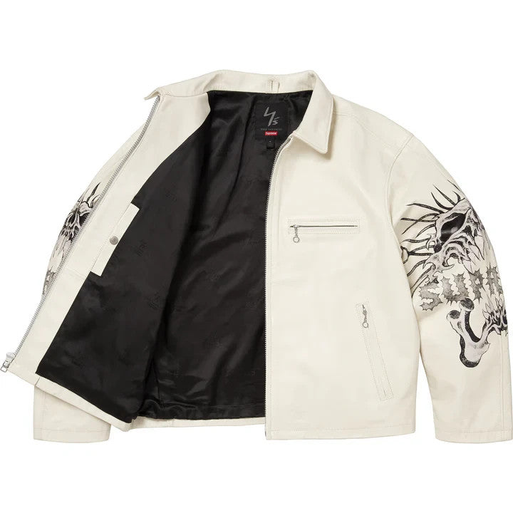 Supreme Y's by Yohji Yamamoto Leather Jacket White