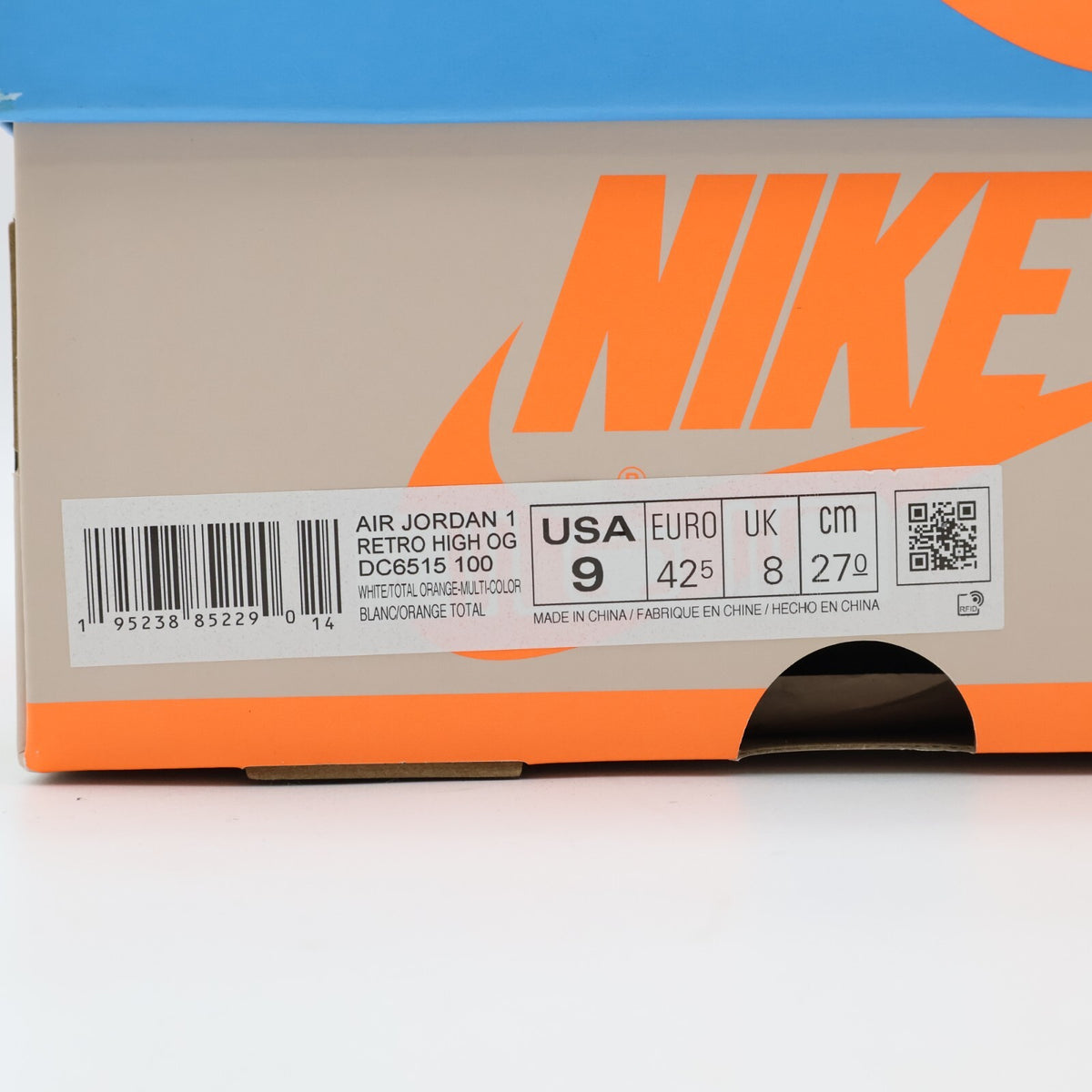 DC6515-100 Nike Air Jordan 1 Retro High OG Prototype White Orange (Men's)