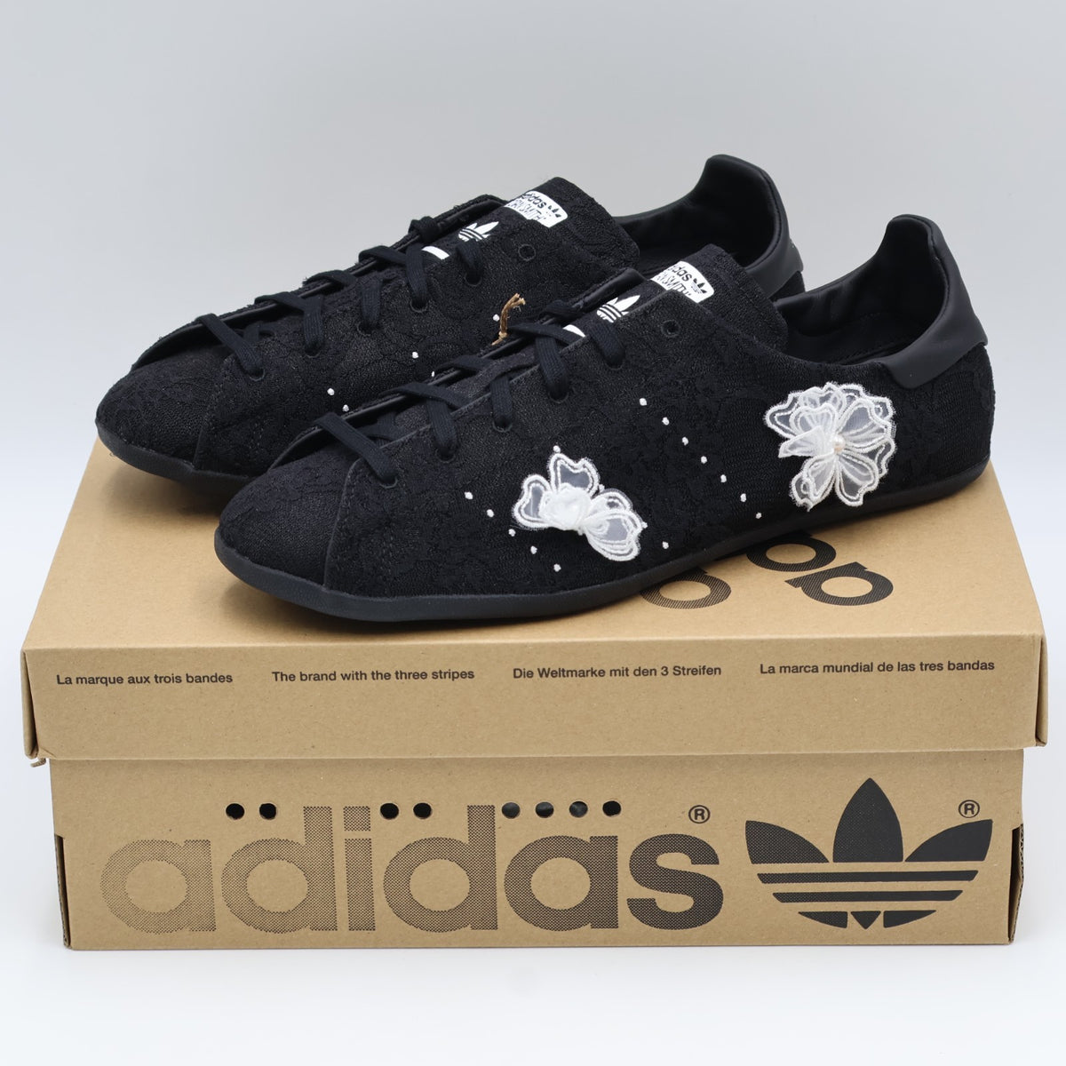 JR4475 atmos pink adidas Originals Stan Smith Lo Pro Core Black Cloud (Women's)