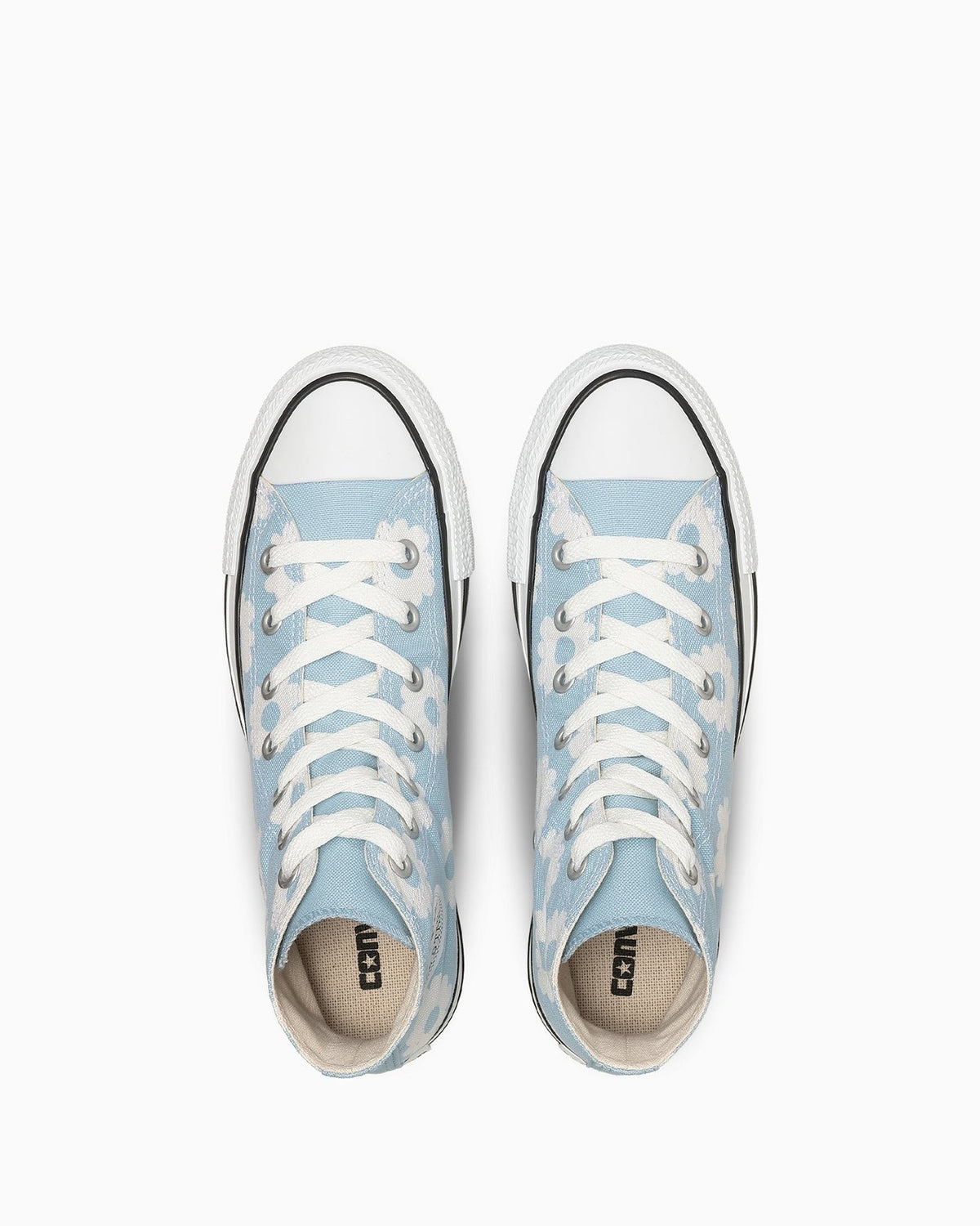 31318122 Converse All Star Flowerprint Hi Light BlueWhite (Women's)