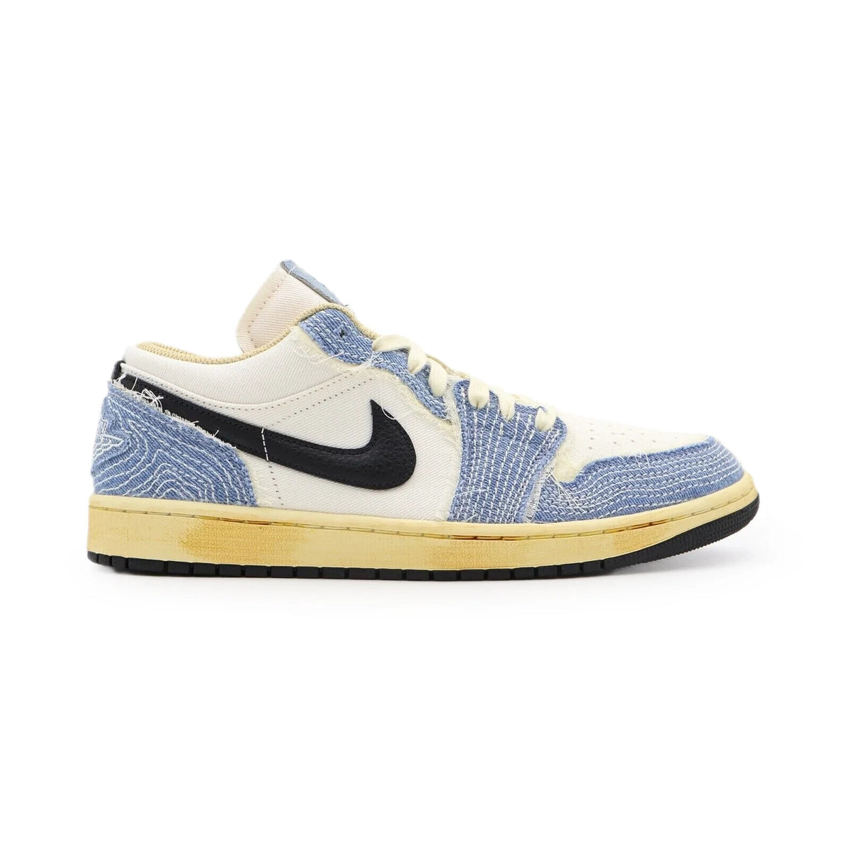 FN7670-493 Nike Air Jordan 1 Low SE World Make Japan Sashiko Denim Ivory (Men's)