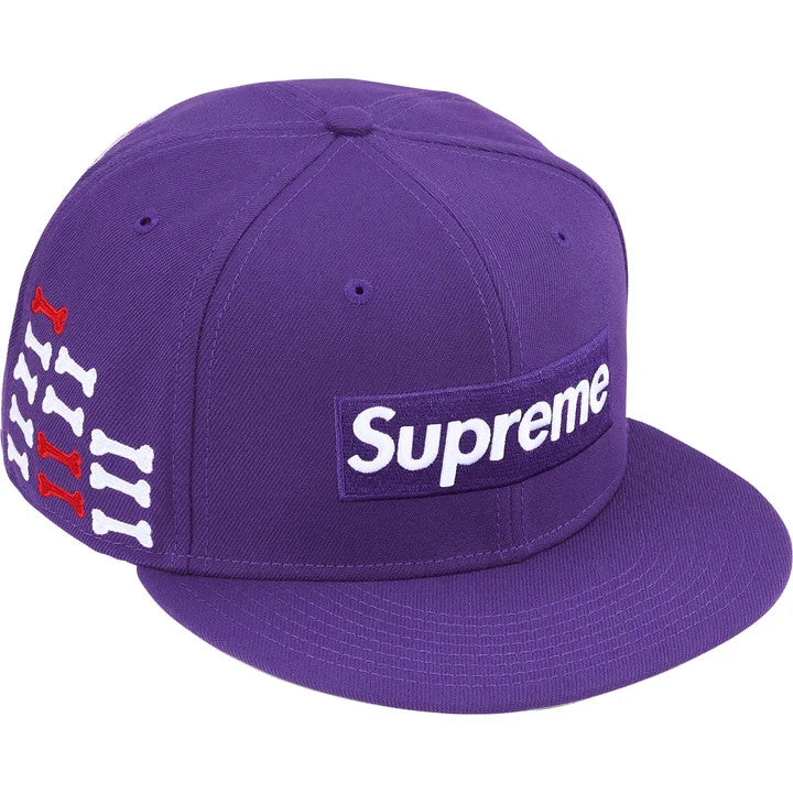 Supreme Bones Box Logo New Era Purple