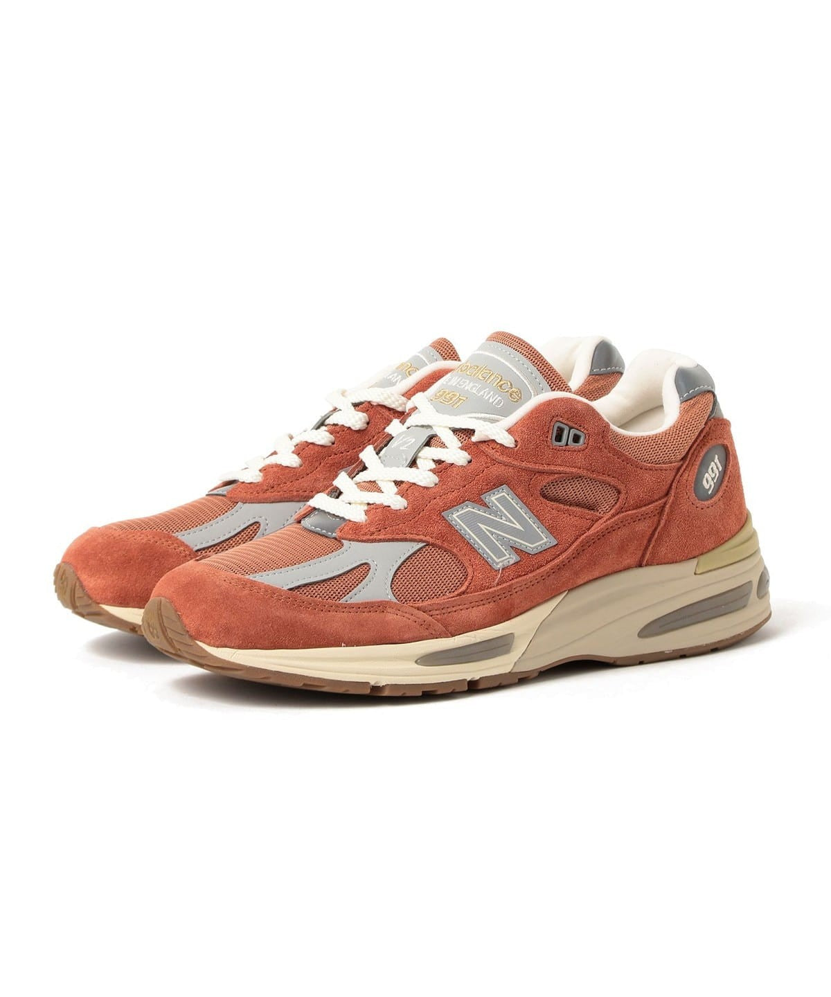 U991SS2 New Balance 991V2 Vintage Sports Potters ClayRaw Sienna (Men's)