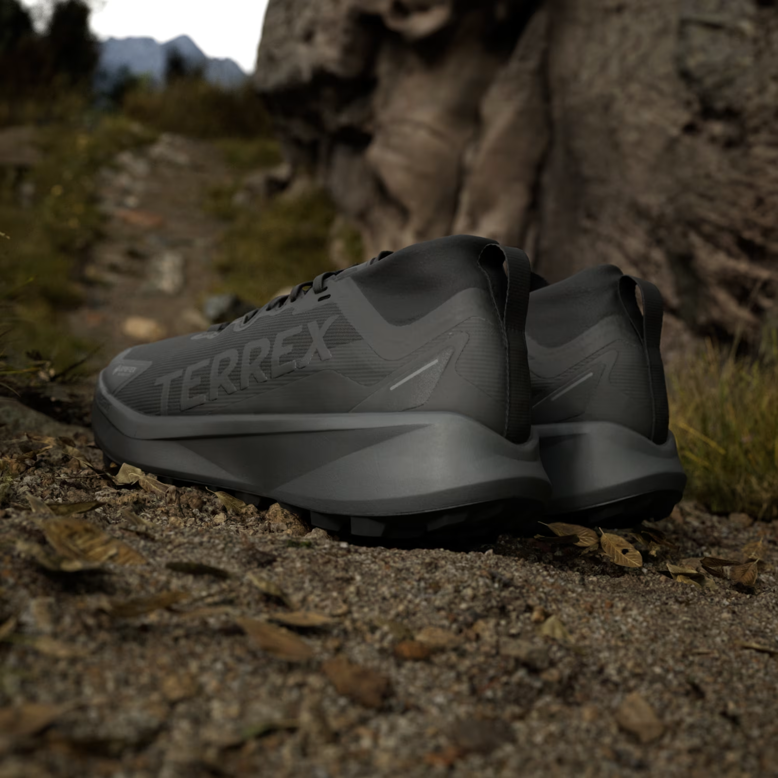 JR5240 adidas Terrex Agravic GORE-TEX Trail Running Core Black Grey Six (Men's)