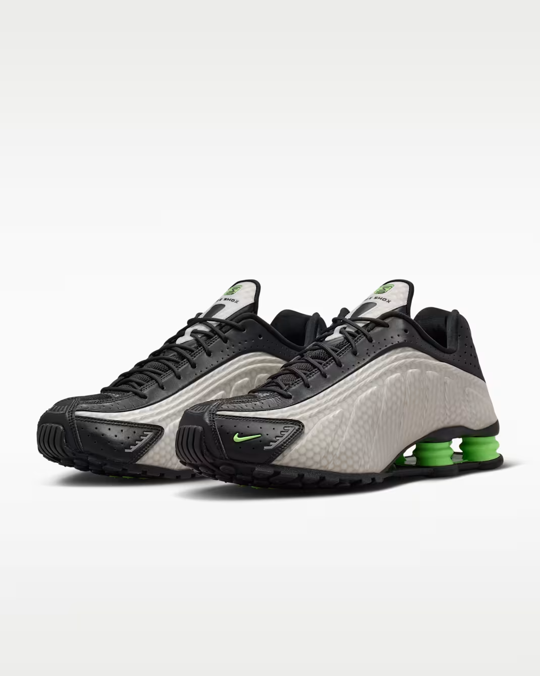 IR1946-001 Nike Shox R4 SP "Black and Lime Glow" (Men's)