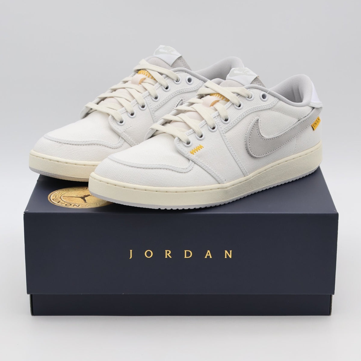 DO8912-101 Union Nike Air Jordan AJKO 1 Low SP White Canvas Sail Grey (Men's)