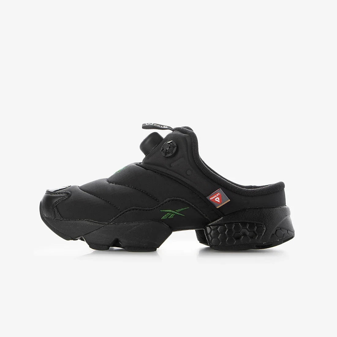 100217328 South2 West8 Reebok Instapump Fury Mule Black Black Green (Men's)