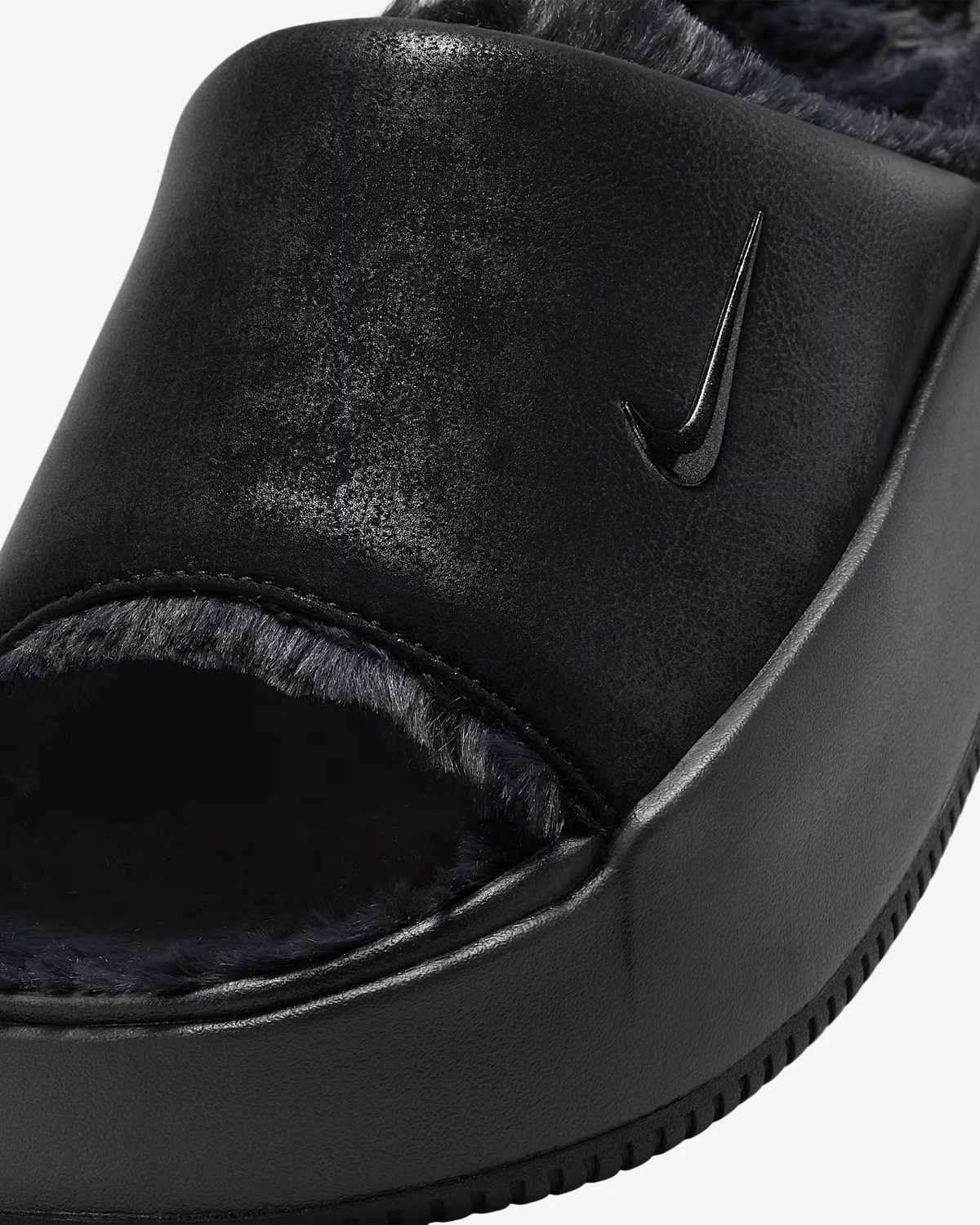 HV8560-001 Nike Calm Elevation Fur Slides Black (Women's)