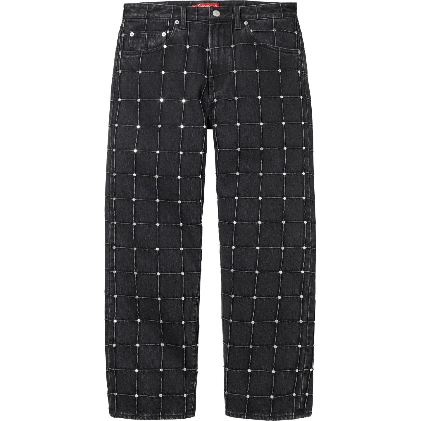 Supreme Studded Seam Loose Fit Jean Black