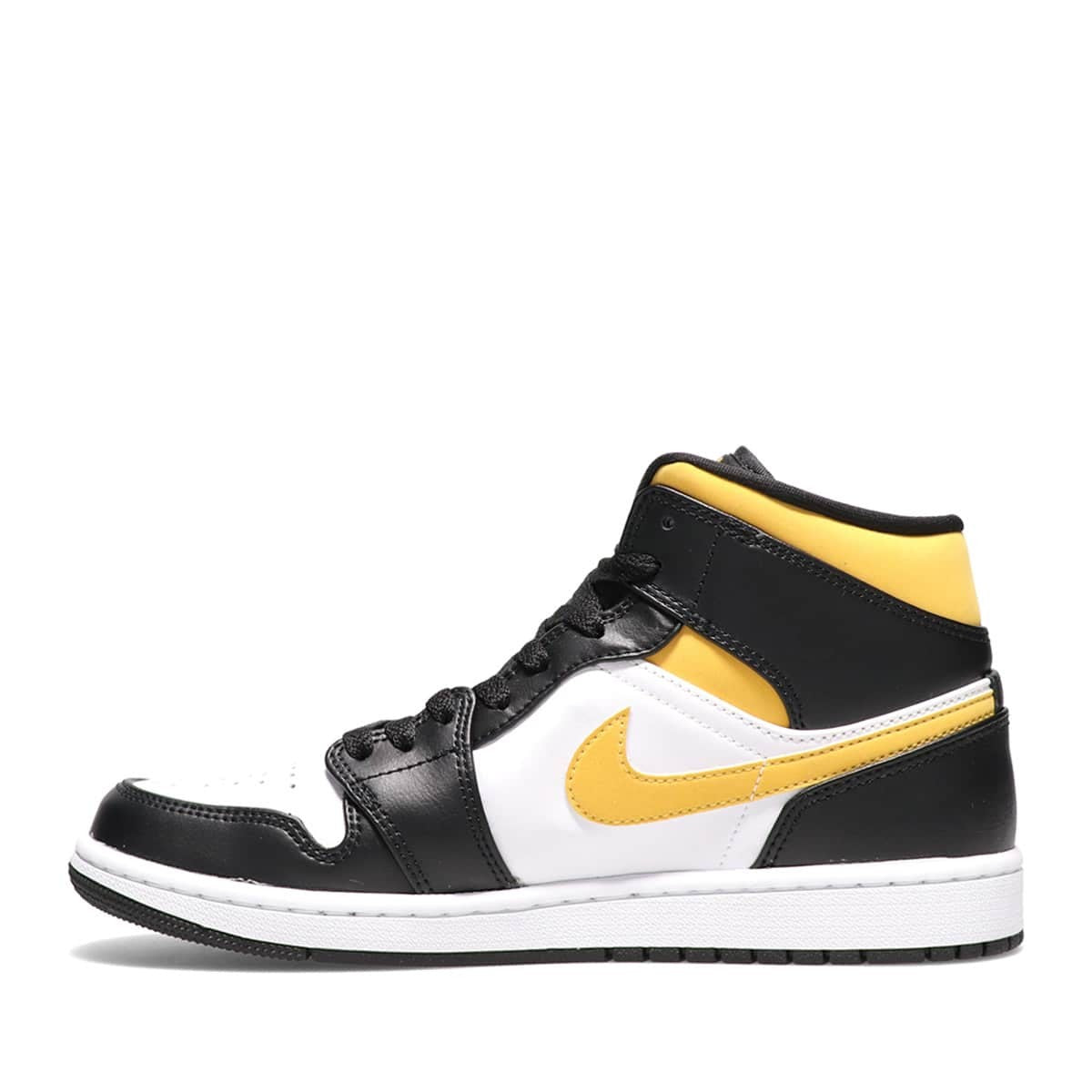 554724-177 Nike Air Jordan 1 Mid WhitePollen-Black (Men's)