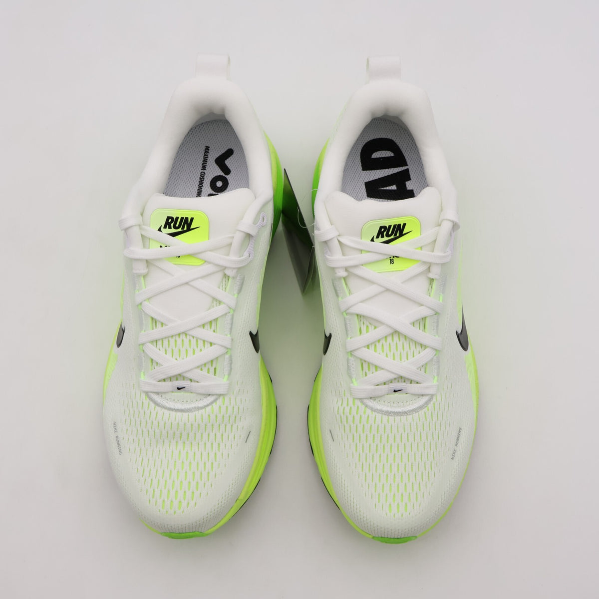 HM6803-100 Nike Vomero 18 White Black Electric Green Volt (Men's)