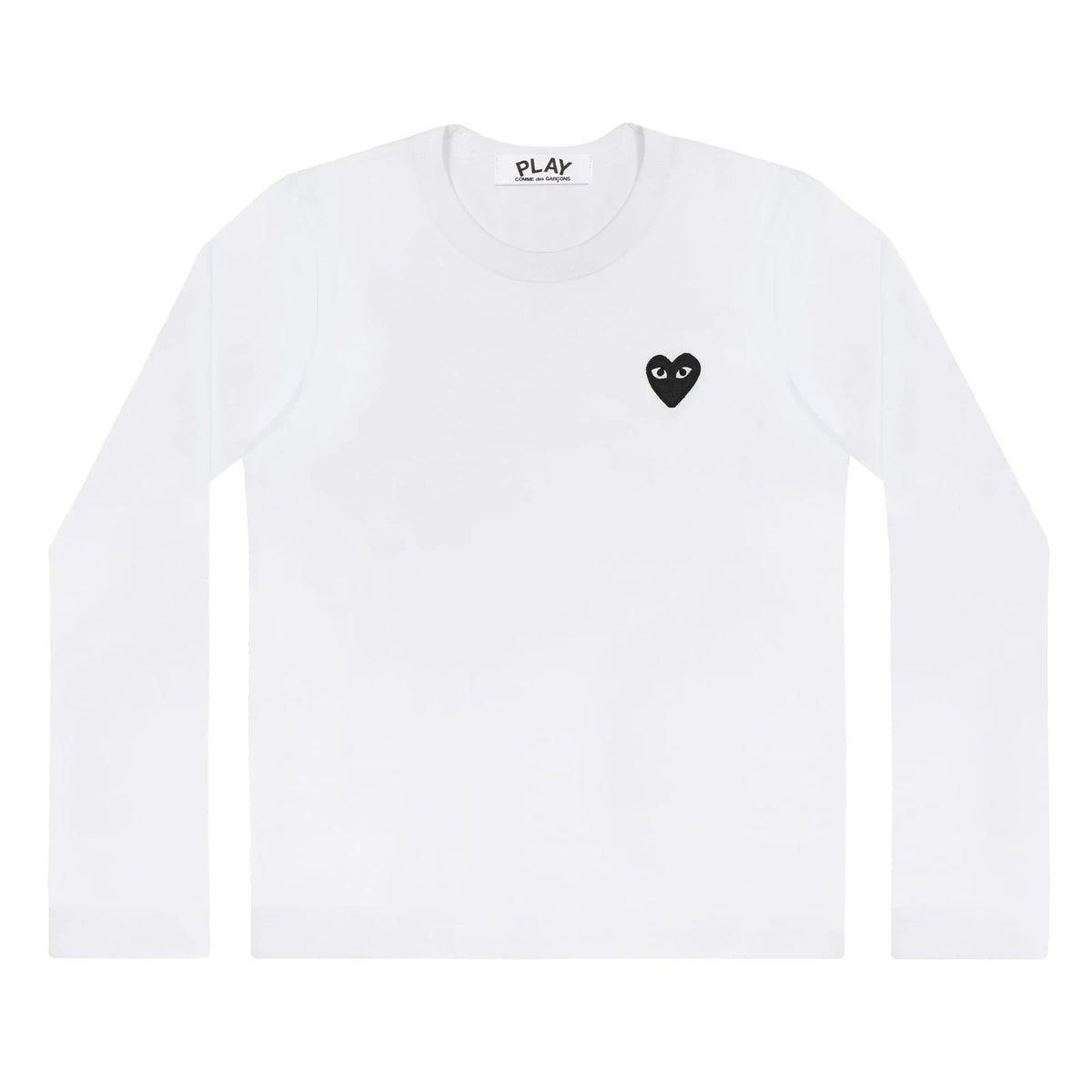 COMME des GARCONS PLAY CDG Unisex Long Sleeve T-Shirt AX-T120-051 White