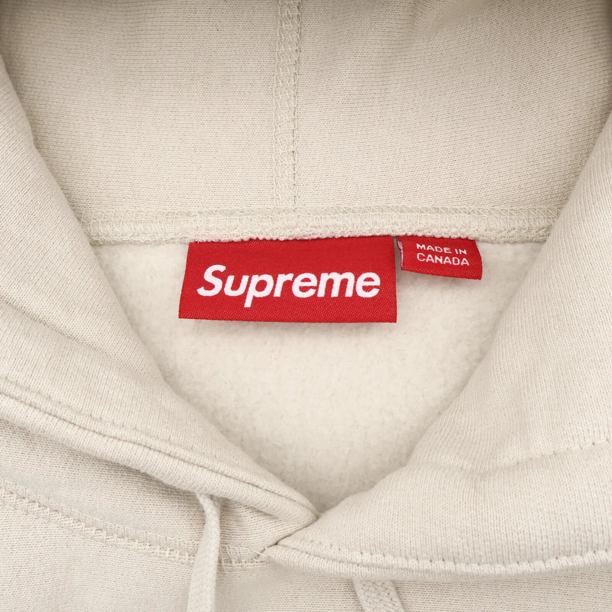 Supreme Box Logo Hooded Sweatshirt Stone Hoodie White 24FW