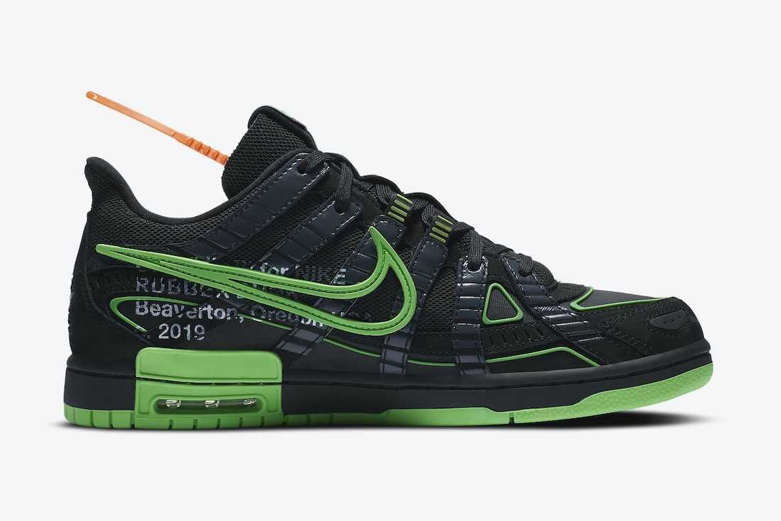 CU6015-001 Off-White Ã Nike Air Rubber Dunk Black Green Strike (Men's)