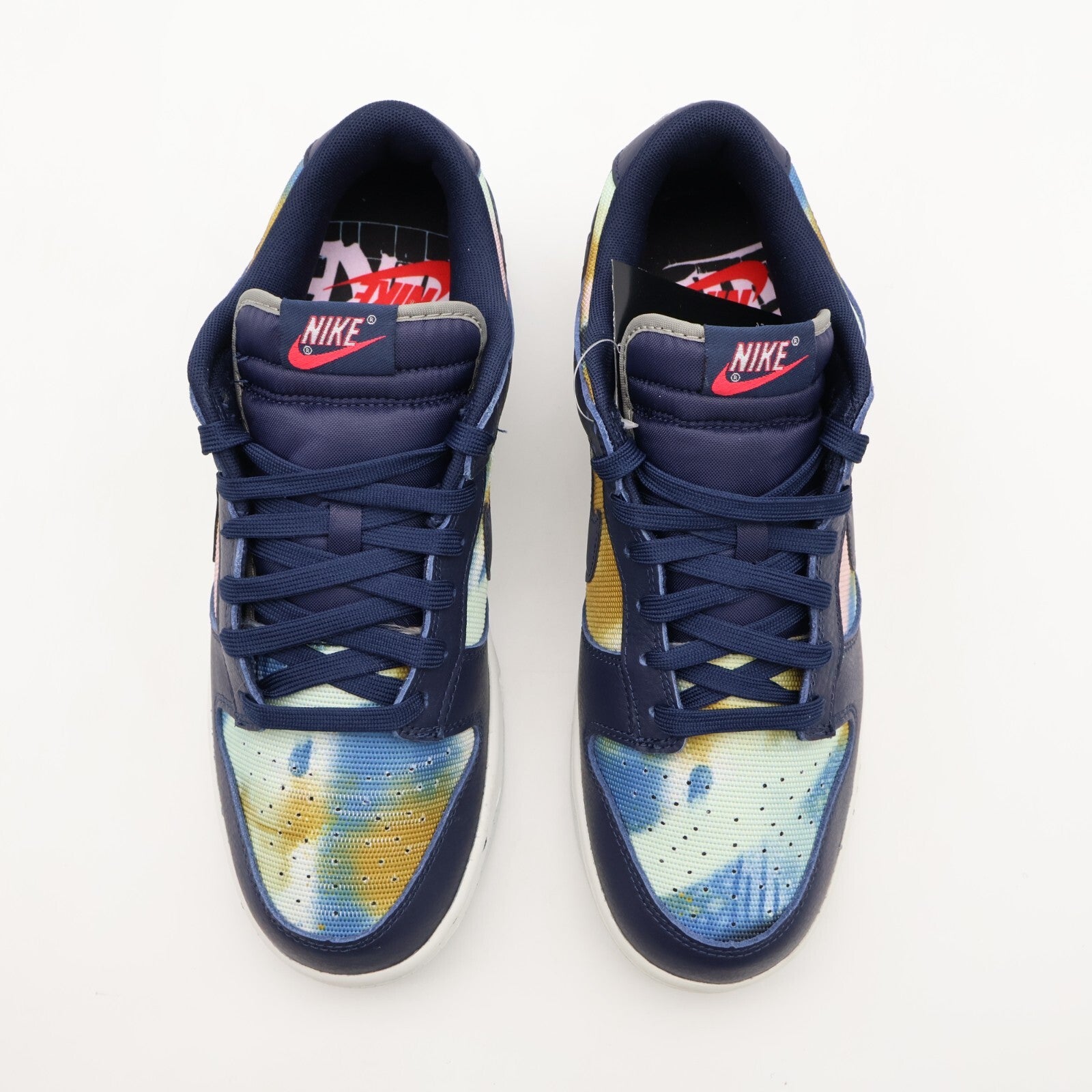 DM0108-400 Nike Dunk Low Graffiti Navy Yellow Obsidian Summit White Red (Men's)