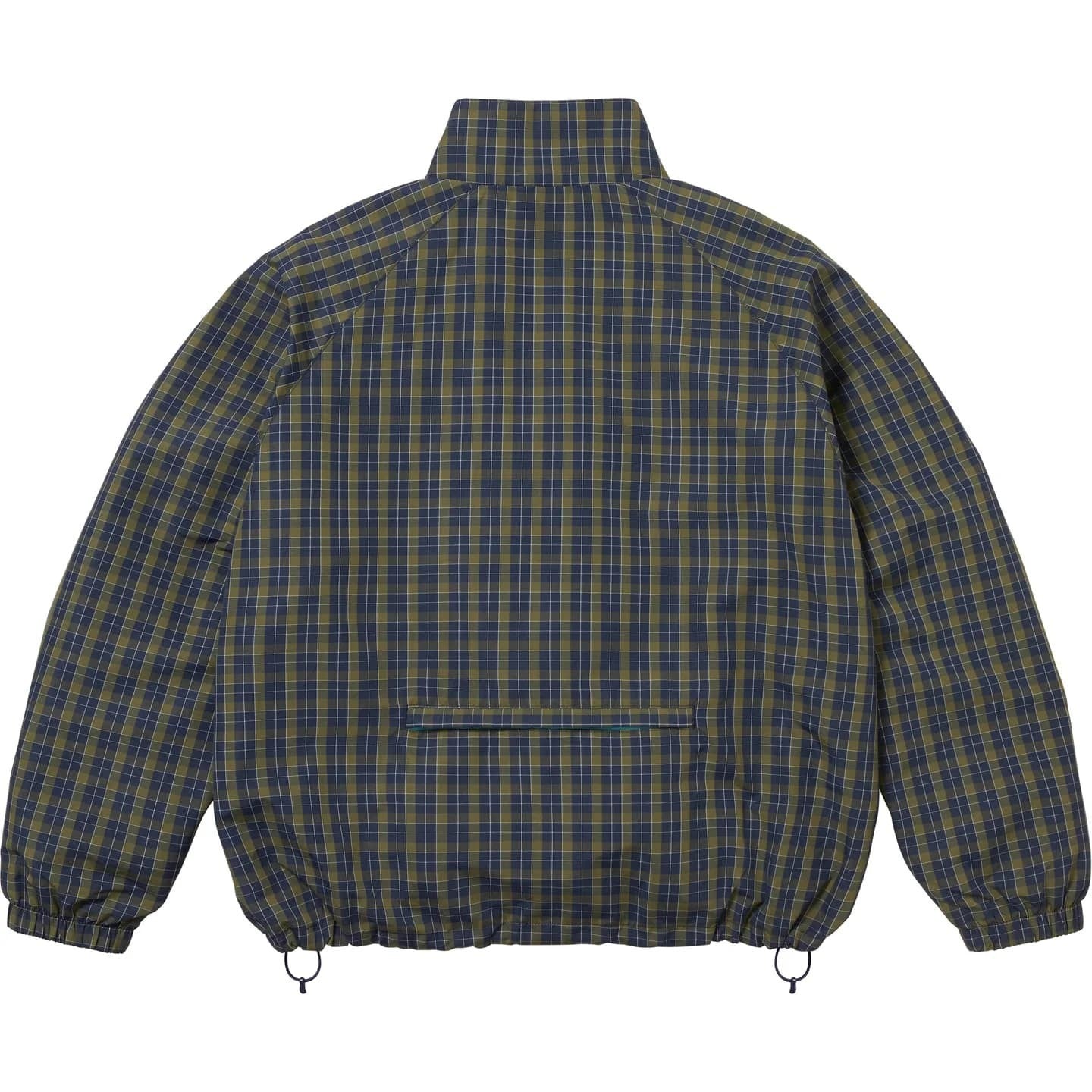 Supreme Plaid Track Jacket Navy