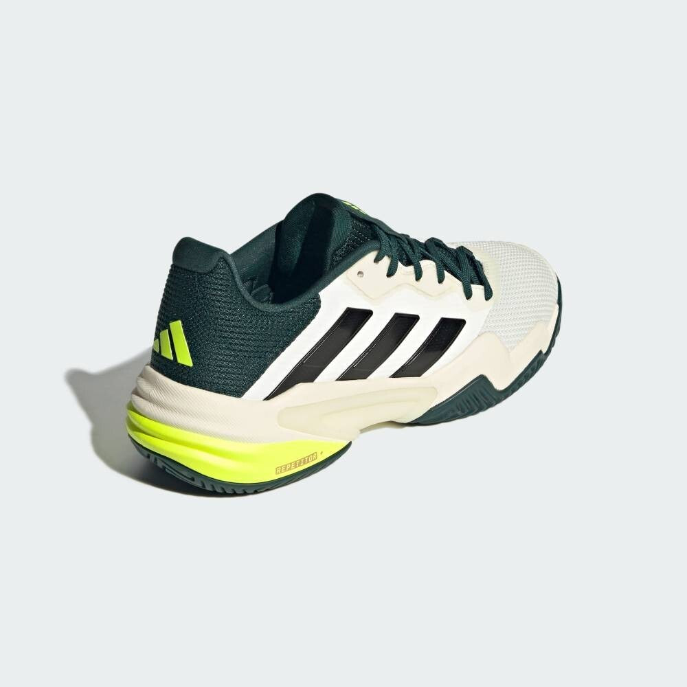 JH5129 adidas Barricade 13 Tennis Off White Core Black Powder Teal (Men's)