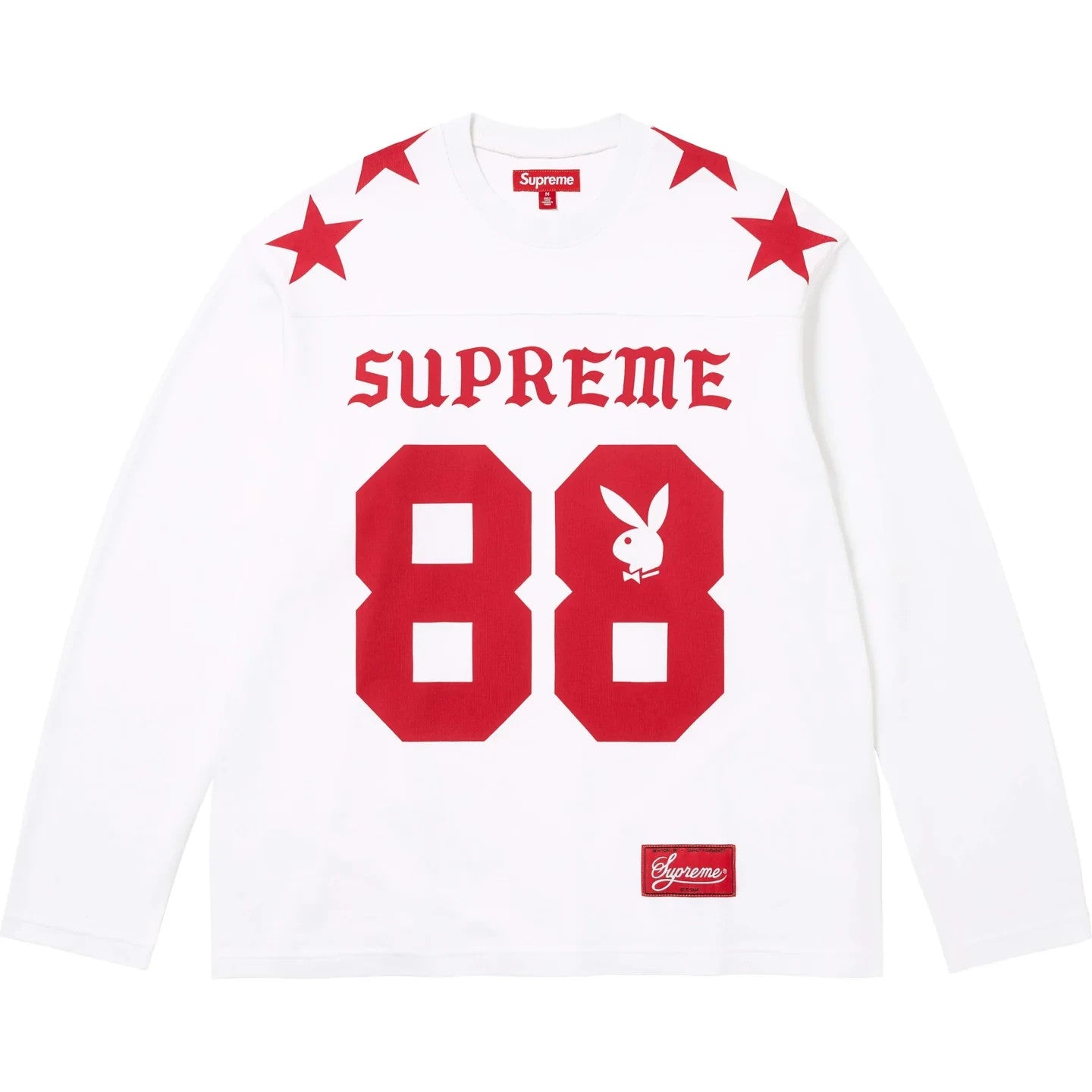 Supreme x Playboy L/S Football Top White