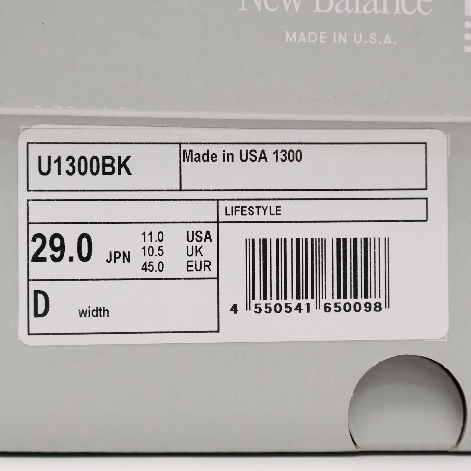 U1300BK New Balance 1300 Made in USA Black (Men's)