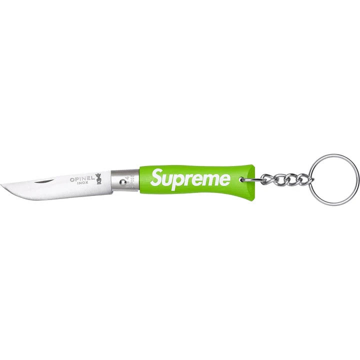 Supreme Opinel No. 4 Knife Keychain Green