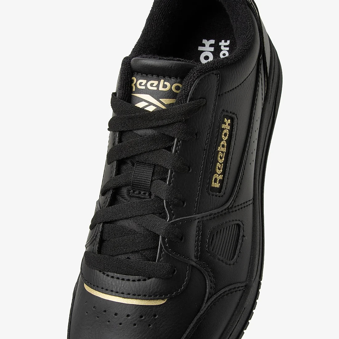 100271611 Reebok Court LXS Black Gold (Men's)
