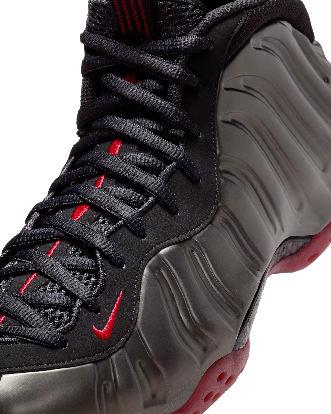 IB2219-001 Nike Air Foamposite One Cough Drop Black and Varsity Red 2025 (Men's)