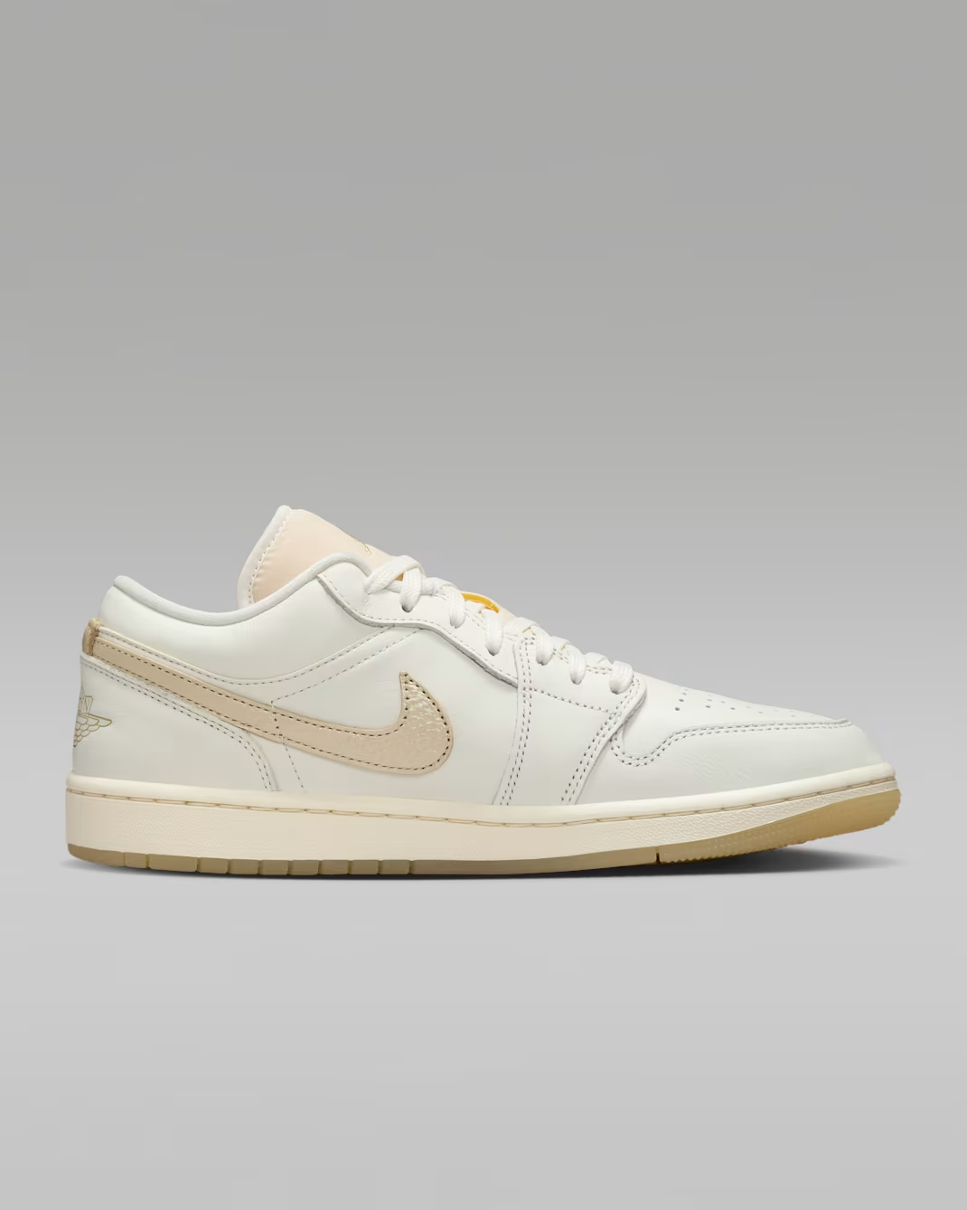 HV5157-100 Nike Air Jordan 1 Low Sail Pale Ivory Team Gold (Women's)