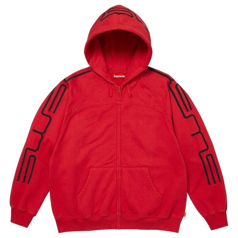 Supreme Connect Zip Up Hooded Sweatshirt Red