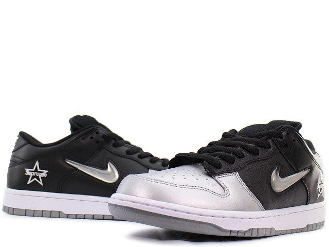 CK3480-001 Supreme Ã Nike Dunk Low "Metallic Silver/Black" (Men's)