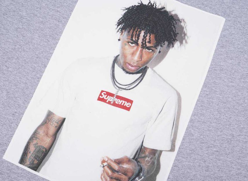 Supreme NBA Youngboy Tee Heather Grey