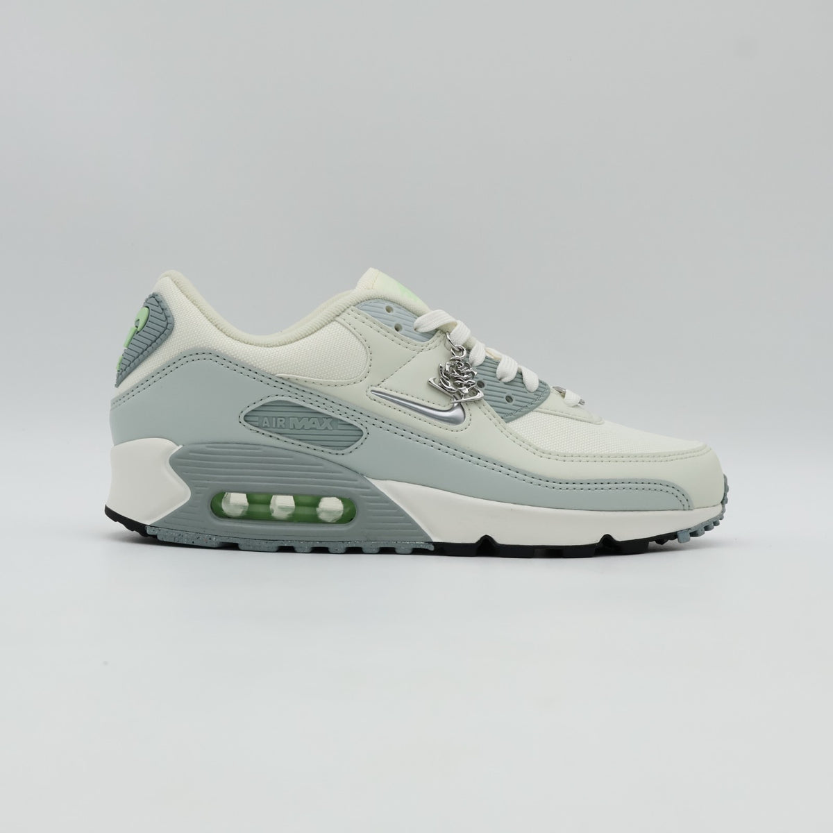 FN6948-100 Nike Air Max 90 SE Sail Sea Glass Light Silver Metallic (Women's)