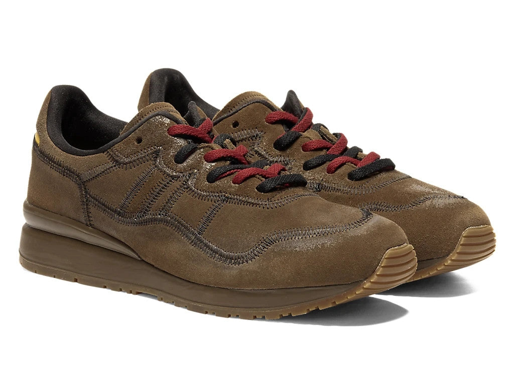 1183C447-201  ONITSUKA TIGER Tiger Ally Stitch Brown Storm Vibrant Yellow(Men's)