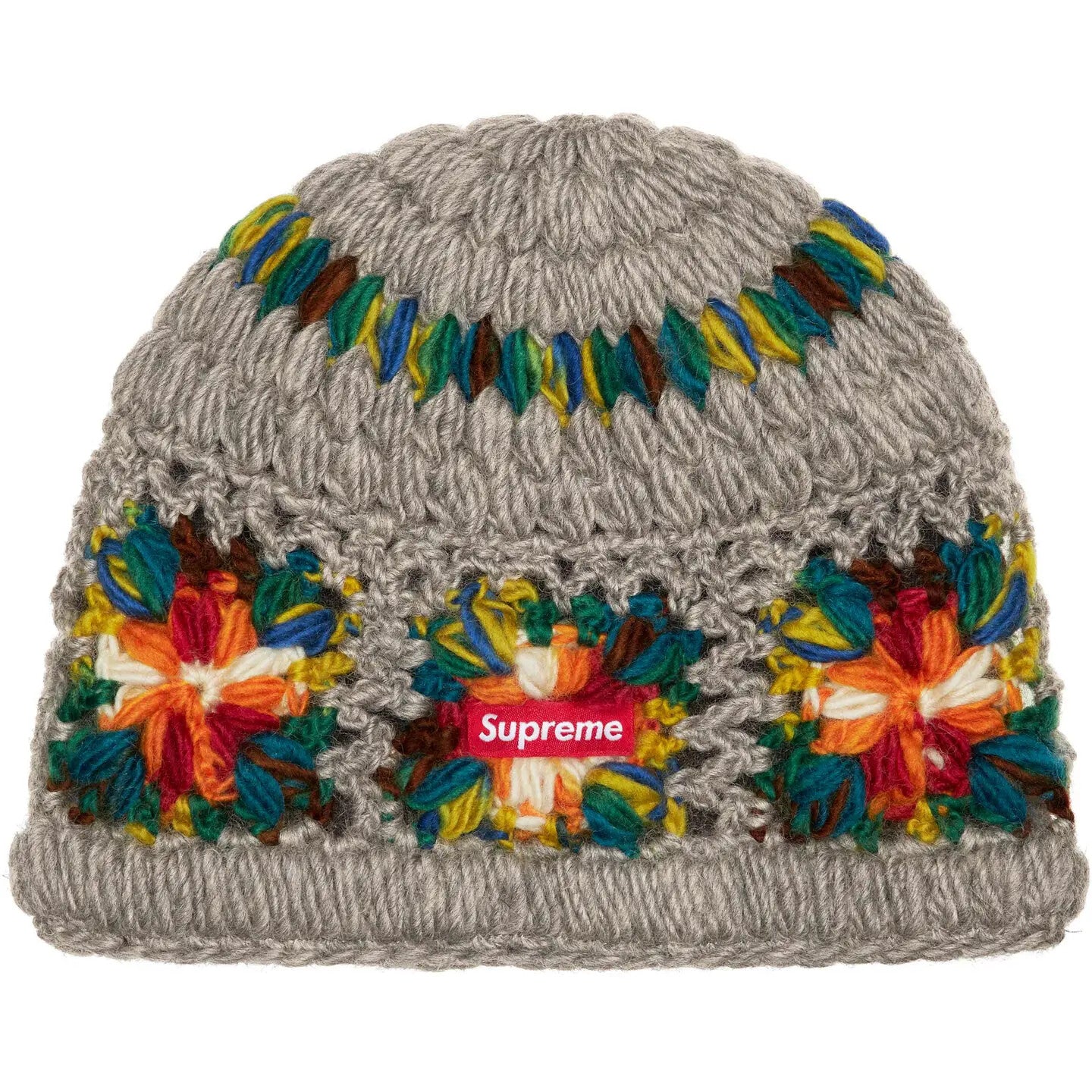 Supreme Crochet Beanie Grey