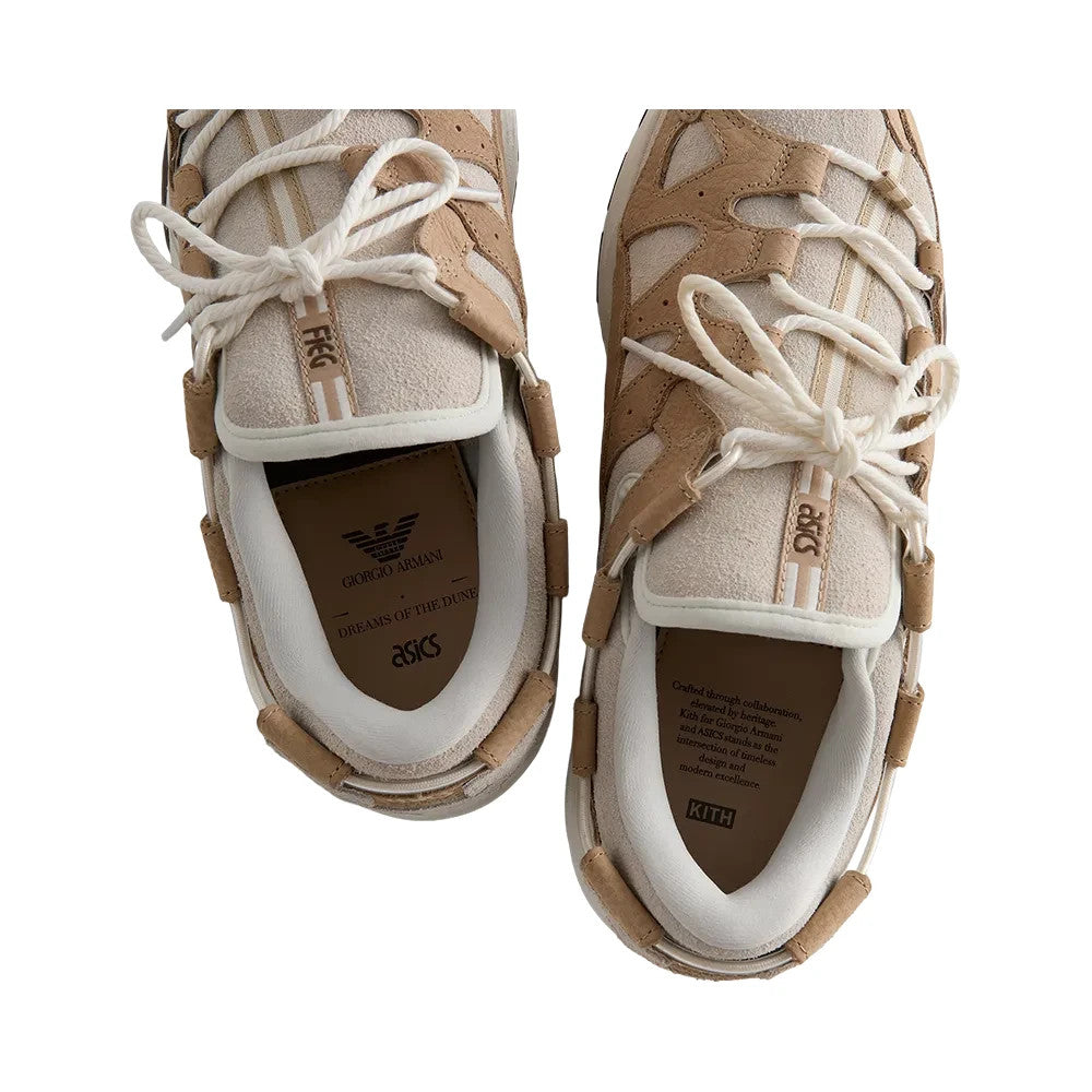 1203B646-200 KITH Ã Giorgio Armani Ã Asics Gel-Mai 0.1 White Onyx/Safari (Men's)