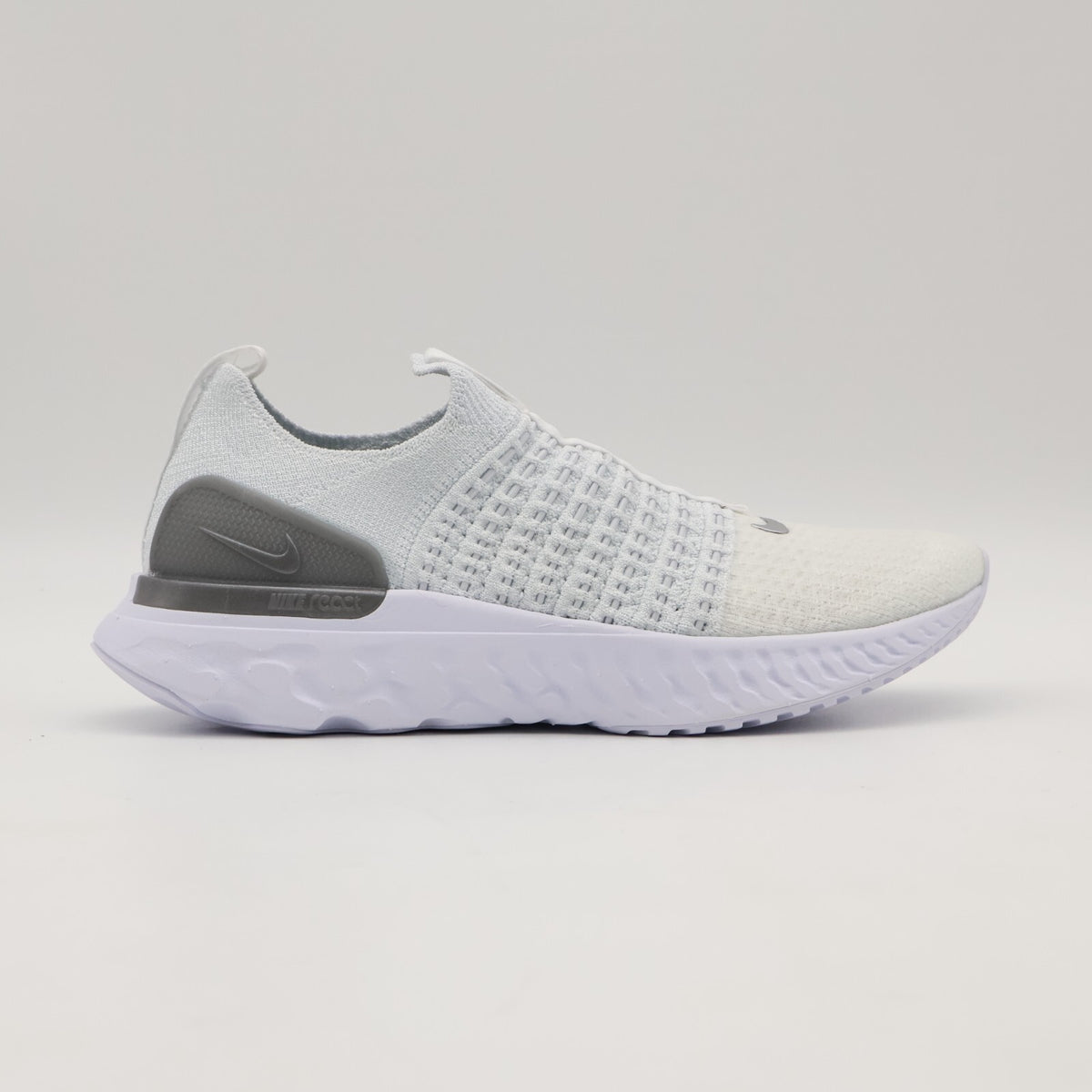 CJ0280-100 Nike React Phantom Run Flyknit 2 True White White Pure Plati (Women's