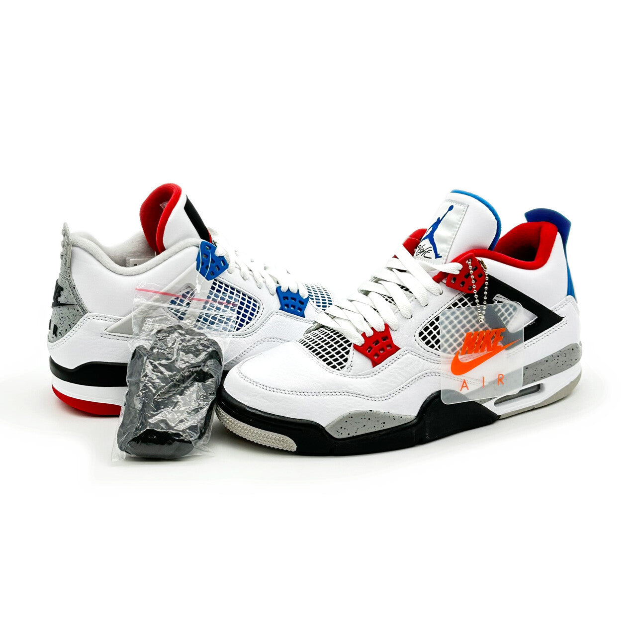 CI1184-146 Nike Air Jordan 4 Retro What The 4 Fire Red Military Blue Grey (Men's